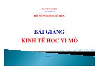 Bài giảng Kinh tế học vi mô - Chương 2: Những vấn đề cơ bản về cung và cầu