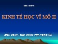 Bài giảng Kinh tế học vĩ mô II - Phạm Thị Ngọc Vân