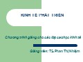 Bài giảng Kinh tế phát triển - Phan Thị Nhiệm