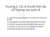 Bài giảng Kinh tế quốc tế 1 - Chương 2: Các lý thuyết hiện đại về Thương mại quốc tế