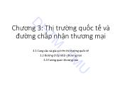 Bài giảng Kinh tế quốc tế 1 - Chương 3: Thị trường quốc tế và đường chấp nhận thương mại