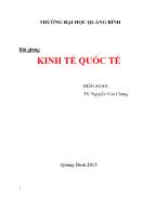 Bài giảng Kinh tế quốc tế - Nguyễn Văn Chung