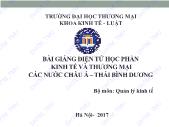 Bài giảng Kinh tế và thương mại các nước châu Á - Thái Bình Dương - Chương 1: Đối tượng, nội dung và phương pháp nghiên cứu của môn học