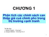 Bài giảng Kinh tế vi mô 2 - Chương 1: Phân tích các chính sách can thiệp giá cuả chinh phủ trong thị trường cạnh tranh