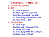 Bài giảng Kỹ thuật điện - Chương 4: Thyristor