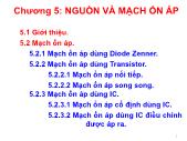 Bài giảng Kỹ thuật điện - Chương 5: Nguồn và mạch ổn áp