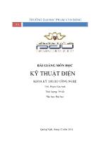 Bài giảng Kỹ thuật điện - Phạm Văn Anh