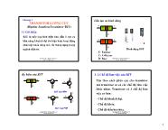 Bài giảng Kỹ thuật điện tử C - Chương 3: Transistor lưỡng cực - Lê Thị Kim Anh