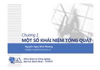 Bài giảng Lập và phân tích dự án cho kỹ sư - Chương 1: Một số khái niệm tổng quát - Nguyễn Ngọc Bình Phương