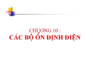 Bài giảng Lý thuyết cơ sở - Chương 11: Các bộ ổn định điện