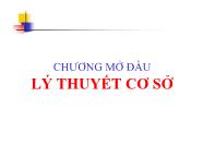 Bài giảng Lý thuyết cơ sở - Chương mở đầu