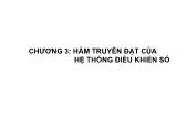 Bài giảng Lý thuyết điều khiển tự động - Chương 3: Hàm truyền đạt của hệ thống điều khiển số