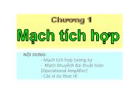 Bài giảng Mạch điện tử & BTL IC tương tự - Chương 1: Mạch tích hợp