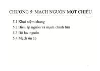 Bài giảng Mạch điện tử & BTL IC tương tự - Chương 5: Mạch nguồn một chiều