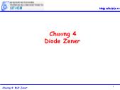 Bài giảng Nhập môn điện tử - Chương 4: Diode Zener