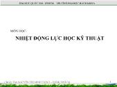 Bài giảng Nhiệt động lực học kỹ thuật - Chương 2: Định luật nhiệt động thứ nhất - Nguyễn Thị Minh Trinh