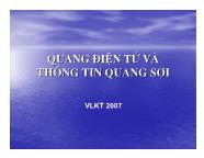 Bài giảng Quang điện tử và thông tin quang sợi