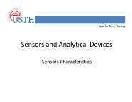 Bài giảng Sensors and analytical devices - Part B: Sensors Characteristics - Nguyễn Công Phương