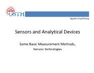 Bài giảng Sensors and analytical devices - Part C: Some Basic Measurement Methods (Phần 1) - Nguyễn Công Phương