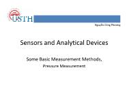 Bài giảng Sensors and analytical devices - Part C: Some Basic Measurement Methods (Phần 3) - Nguyễn Công Phương
