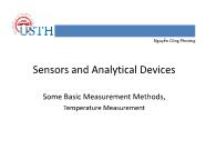 Bài giảng Sensors and analytical devices - Part C: Some Basic Measurement Methods (Phần 2) - Nguyễn Công Phương