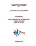 Bài giảng Trang bị điện trong máy công nghiệp - Phạm Văn Anh