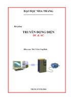 Bài giảng Truyền động điện (DC & AC) - Trần Công Binh