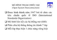 Bài giảng Truyền số liệu - Chương 1.3: Mô hình tham chiếu OSI (Open System Interconnection)