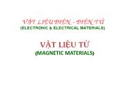 Bài giảng Vật liệu điện - Điện tử - Chương 5: Vật liệu từ (Magnetic materials)