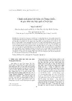 Chính sách pháp luật biển của Trung Quốc từ góc nhìn của luật quốc tế hiện đại