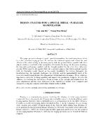 Design analysis for a special serial - Parallel manipulator