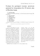Evaluate the geological structure, petroleum potential by interpretation the 2D seismic data of Phu Quoc basin