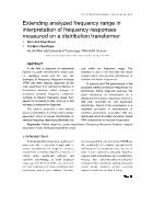 Extending analyzed frequency range in interpretation of frequency responses measured on a distribution transformer