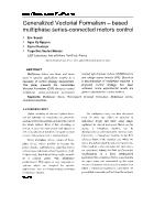 Generalized Vectorial Formalism – Based multiphase series-connected motors control