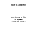 Hướng dẫn sử dụng Máy sinh hoá tự động (TC Matrix)