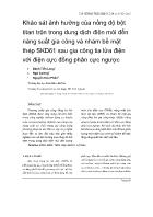 Khảo sát ảnh hưởng của nồng độ bột titan trộn trong dung dịch điện môi đến năng suất gia công và nhám bề mặt thép SKD61 sau gia công tia lửa điện với điện cực đồng phân cực ngược