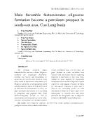 Main favorable factorscreatee oligocene formation become a petroleum prospect in south-east area, Cuu Long basin