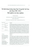 Mô hình tăng trưởng vùng Nam Trung Bộ Việt Nam giai đoạn 2001-2012: Một nghiên cứu thực nghiệm