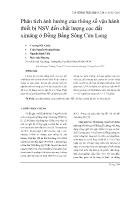 Phân tích ảnh hưởng của thông số vận hành thiết bị NSV đến chất lượng cọc đất ximăng ở Đồng Bằng Sông Cửu Long