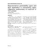 Representative permeability types and their application in researching upper Oligocene sedimentary oil reservoir of ThT oil field