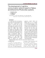 The development of real-time communication network based on Zigbee and Ethernet for Photovoltaic systems