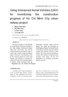 Using Unmanned Aerial Vehicles (UAV) for mornitoring the construction progress of Ho Chi Minh City urban railway project