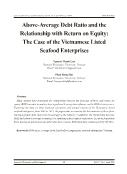 Above-average debt ratio and the relationship with return on equity: The case of the Vietnamese listed seafood enterprises