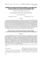 Ảnh hưởng của bón phân lân phối trộn với dicarboxylic acid polymer (DCAP) lên năng suất khoai lang, khoai mì và khoai mỡ trên đất phèn