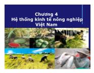 Bài giảng Kinh tế nông nghiệp - Chương 4: Hệ thống kinh tế nông nghiệp Việt Nam