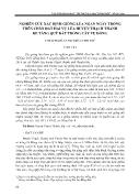 Nghiên cứu xác định giống lúa ngắn ngày trồng trên chân đất hai vụ lúa huyện Thạch Thành để tăng quỹ đất trồng cây vụ Đông