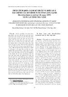 Phân tích khía cạnh kĩ thuật và hiệu quả tài chính của mô hình nuôi tôm càng xanh Macrobrachium rosenbergi (De man, 1879) nước lợ tỉnh Trà Vinh
