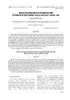 Process for extraction of glucosinolates from by-products of white cabbage (Brassica oleracea var. capitata f. alba)