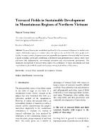 Terraced fields in sustainable development in mountainous regions of Northern Vietnam