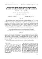 Thiết kế và chế tạo hệ thống thu thập dữ liệu các thông số ảnh hưởng đến quá trình sinh trưởng và phát triển cây hoa đồng tiền trong nhà lưới